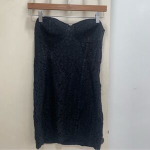 Black lace corset dress